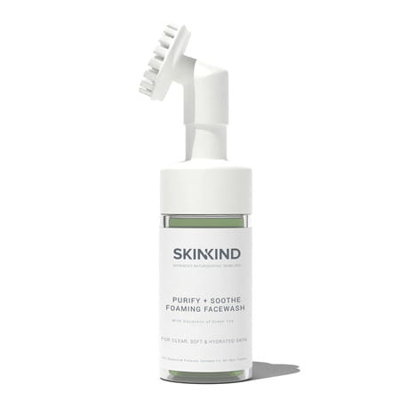 Skinkind Foaming Face Wash With Goodness Of Green Tea Neem Aloe Vera & Tulsi - Purifies (110Ml)