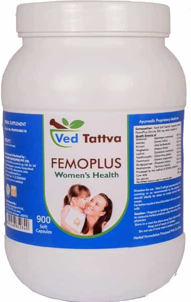 Ved Tattva Femoplus 900 Capsules | Ayurvedic Herbal Formulation For Women's Health (Pack Of 4)