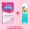 Durex Extra Ribbed Condoms For Men - 10 Count (Pack Of 2)