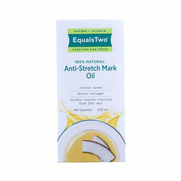 Equalstwo | 100% Natural | Anti Stretch Mark Oil | Bottle 200 Ml