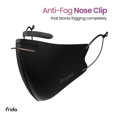 Frido Ultimate Pro Copper Treated Mask|Nose Clip|Ear Loop|Washable|Imported|Large Size (Pack Of 2)