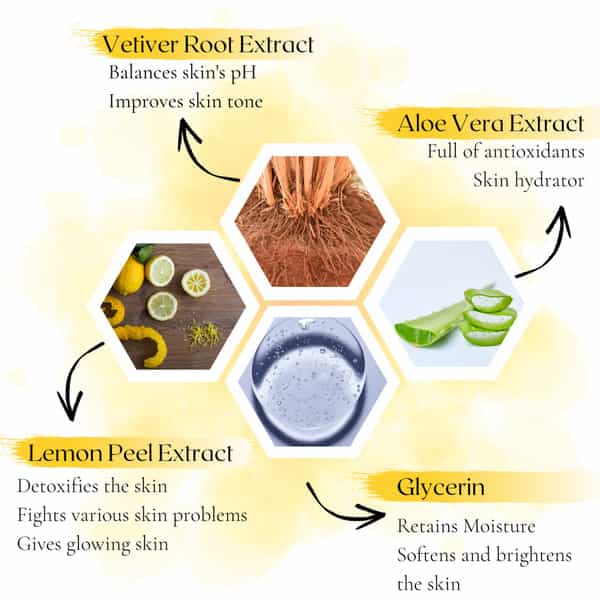 Beautisoul Lemon Peel Facewash With Lemon Peel | Vetiver Root And Aloe Vera | Skin Brightening|