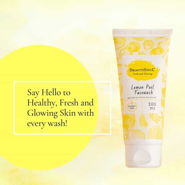 Beautisoul Lemon Peel Facewash With Lemon Peel | Vetiver Root And Aloe Vera | Skin Brightening|