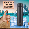 Outer Woods Insulin Cooler Bottle Case With 6 Mini Ice Gel Packs | 20+ Hrs Cooling | Small - Black