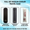 Outer Woods Insulin Cooler Bottle Case With 6 Mini Ice Gel Packs | 20+ Hrs Cooling | Small - Black