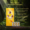 Amrut Tulsi Lozenges (Honey Lemon Flavour) 6 Tab | Cough & Sore Throat (Pack Of 20)