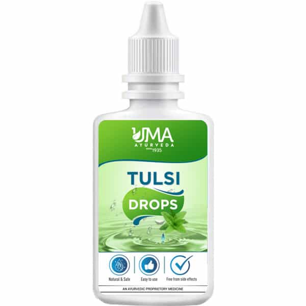 Uma Ayurveda Tulsi Drop Ayurvedic Drops - Useful In Fever Control Immunilogical Jwar - 30Ml