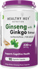 Healthyhey Ginseng + Ginkgo Biloba - 90 Veg Capsules