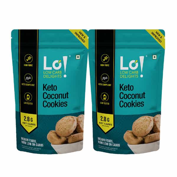 Lo! Low Carb Delights - Coconut Keto Sugar Free Cookies (400G)