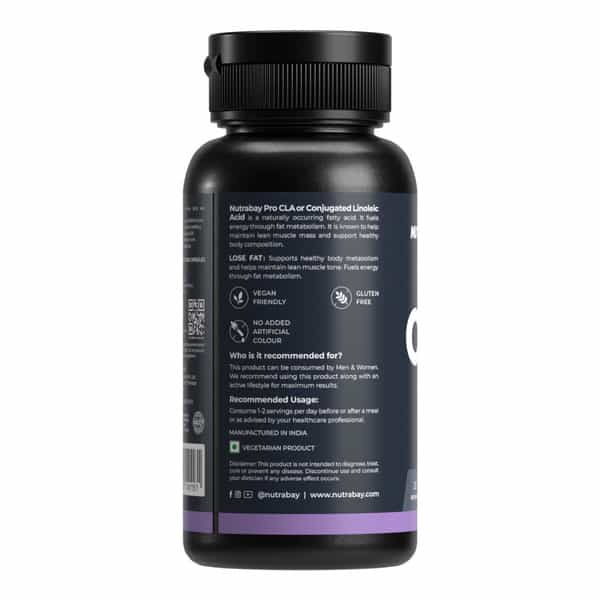 Nutrabay Pro Cla (Conjugated Linoleic Acid) - 1000Mg - 60 Capsules