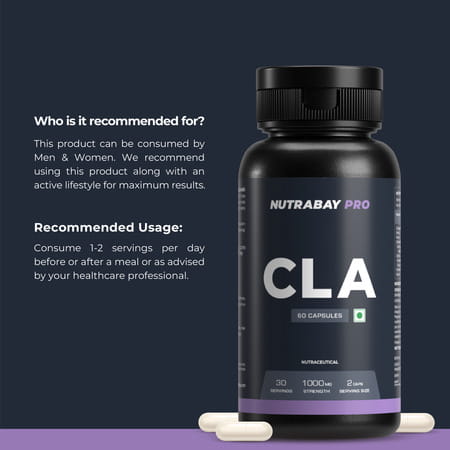 Nutrabay Pro Cla (Conjugated Linoleic Acid) - 1000mg - 60 Capsules