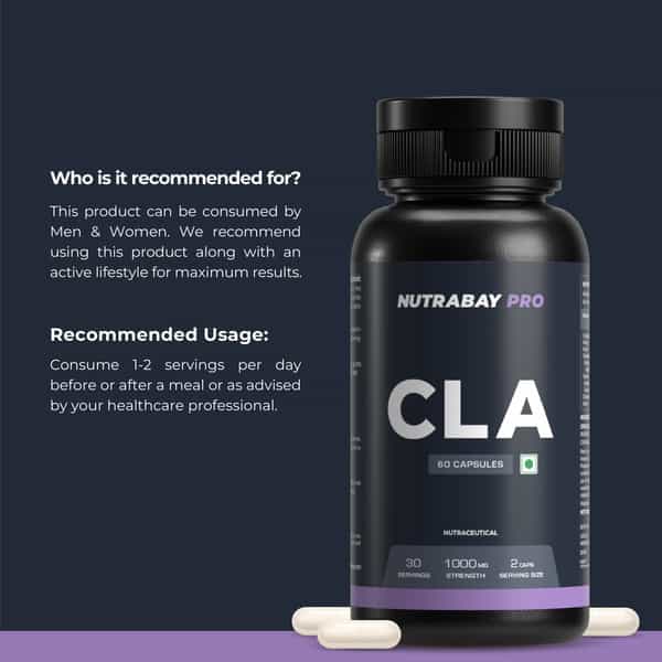 Nutrabay Pro Cla (Conjugated Linoleic Acid) - 1000Mg - 60 Capsules