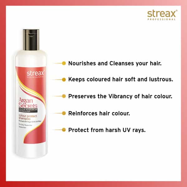 Streax Professional Argan Secrets Colour Protect Shampoo 250Ml