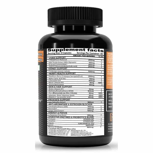 Nutrija On Cycle Support With Tudca, Cordyceps - Support Liver, Kidney, Heart, Dht Blocker (180N)