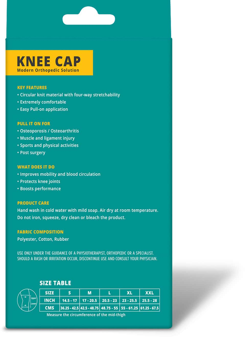 Pharmeasy Knee Cap (Pair) - Protects Knee Joints - Reduces Risk Of Injuries - Grey - Large