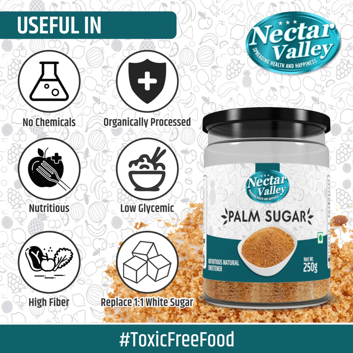 Buy NECTAR VALLEY PALM SUGAR NATURAL SWEETENER WITH MINERALS & LOW