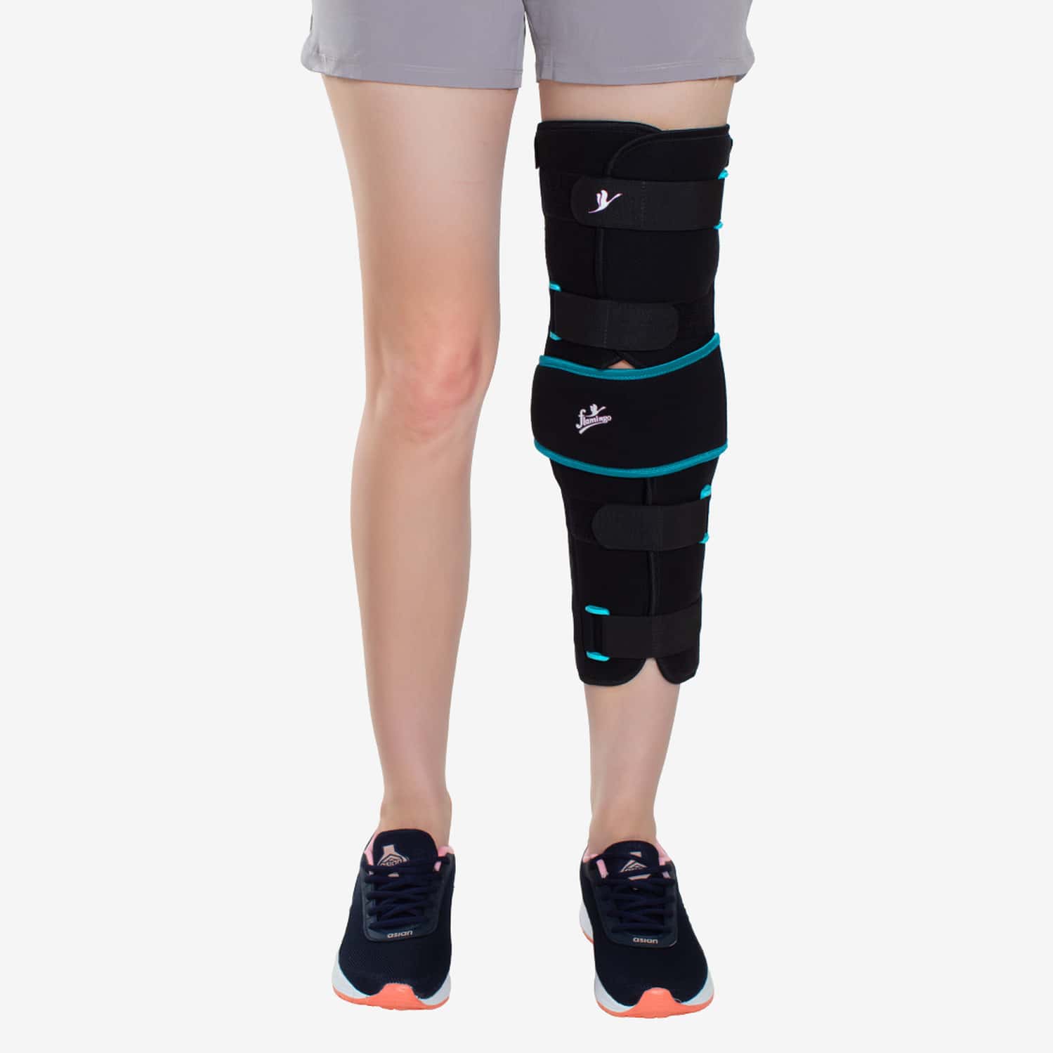 Flamingo Knee Immobilizer Brace-Long For Knee Pain | Color-Beige | Size-M