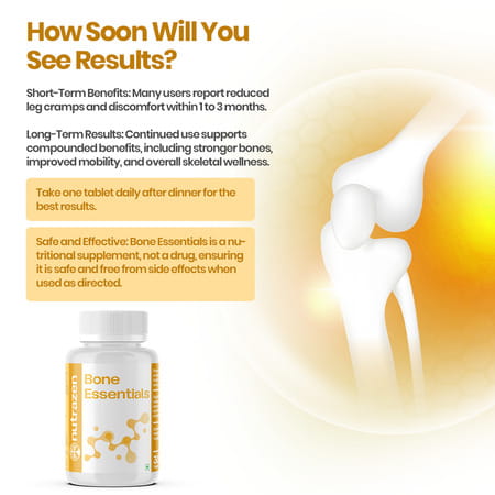 Nutrazen Bone Essentials Calcium | Vitamin D & K2 | Phosphorus | Magnesium | Zinc | 30 Tablets