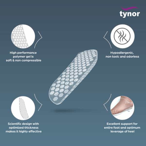 Tynor Oa Wedge Insoles White Large Pack Of 2