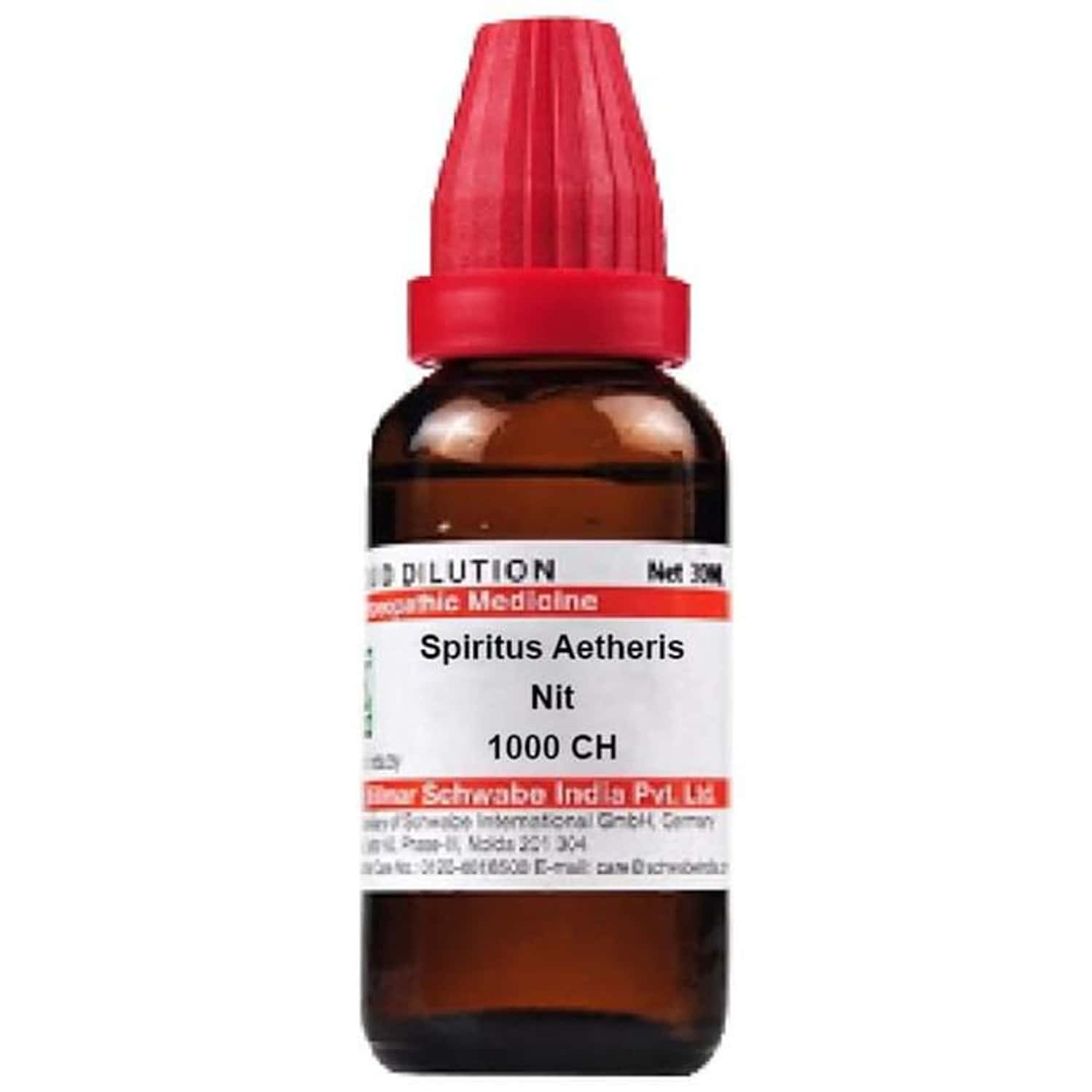 Dr. Willmar Schwabe India Spiritus Aetheris Nit Dilution 1000 Ch 30 Ml