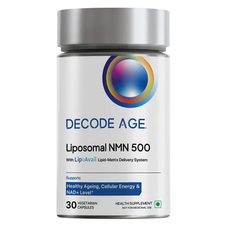 Decode Age Liposomal Nmn Supplement | 99.9% Pure Beta Nmn | Nad+ Booster | 500Mg | 30 Capsules | Veg