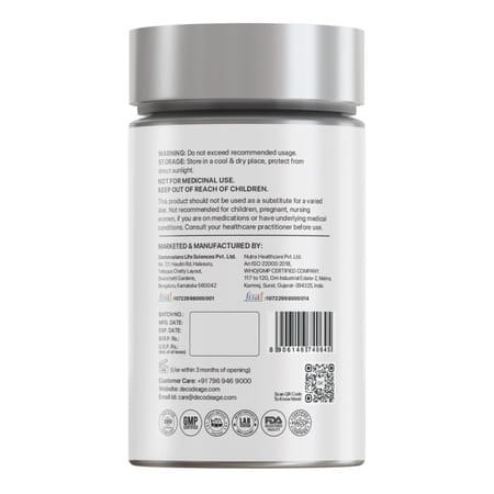 Decode Age Liposomal Nmn Supplement | 99.9% Pure Beta Nmn | Nad+ Booster | 500Mg | 30 Capsules | Veg