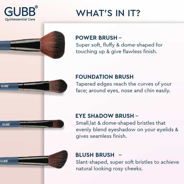 Gubb 8 Professional Makeup Brushes
