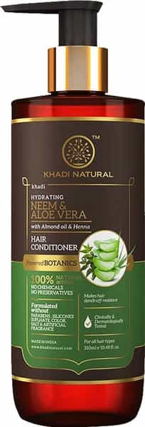 Khadi Natural Neem & Aloevera Hair Conditioner With Almond Oil & Heena- Powered Botanics 310 Ml