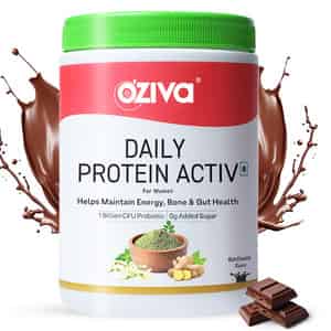 Oziva Daily Protein Activ For Women Chocolate 300g| Better Energy & Bone Health