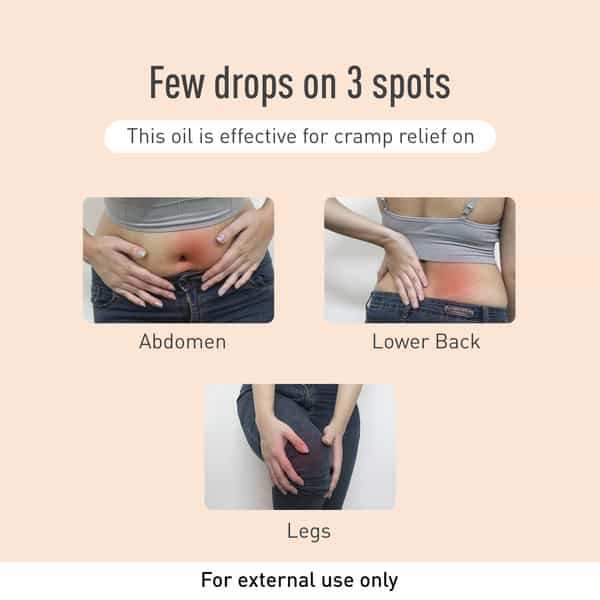 Sirona Menstrual Cramp Relief Roll On For Women - 9 Ml | 100% Natural Period Pain Reliever