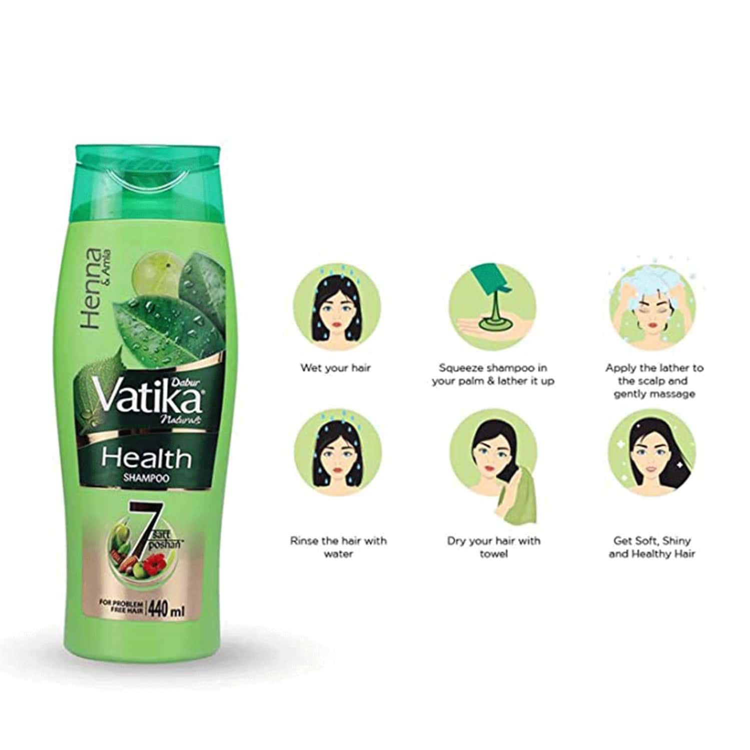 Dabur Vatika Health Shampoo 440 Ml