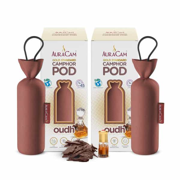 Auracam Gold Standard Camphor Pod Cone (Oudh) - Set Of 2