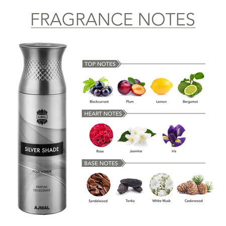 Ajmal 2 Silver Shade For Men And 2 Persuade For Men & Women Deodorants Each 200ml Combo Pack Of 4