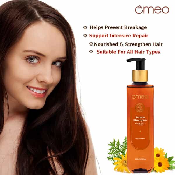 Omeo Arnica Shampoo With Natural Extracts Of Arnica | Calendula And Thuja - 200Ml