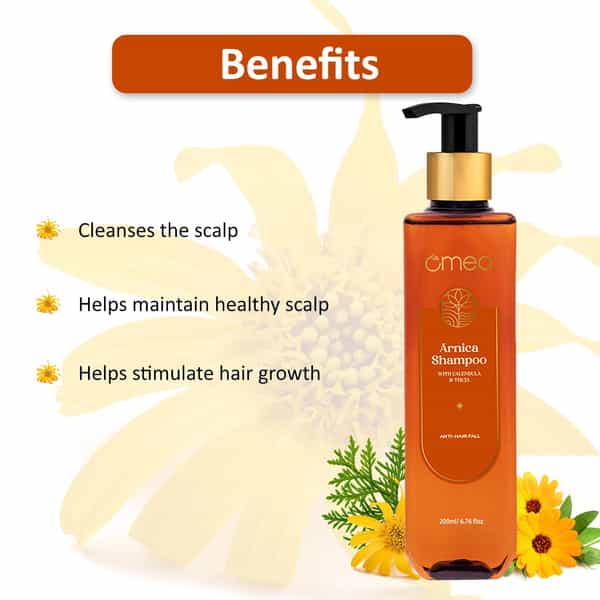 Omeo Arnica Shampoo With Natural Extracts Of Arnica | Calendula And Thuja - 200Ml