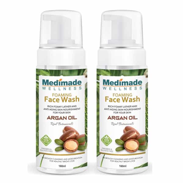 Medimade Moroccan Argan Oil Foaming Face Wash - 160 Ml X 2 ( Pack Of 2 )