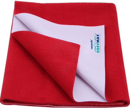 Newnik Cozymat Dry Sheet (Size: 70cm X 100cm) Medium Cherry Red