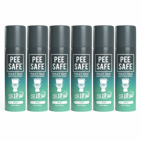 Pee Safe Toilet Seat Sanitizer Spray (50Ml - Pack Of 6) - Mint