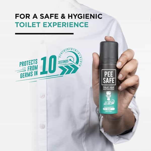 Pee Safe Toilet Seat Sanitizer Spray (50Ml - Pack Of 6) - Mint
