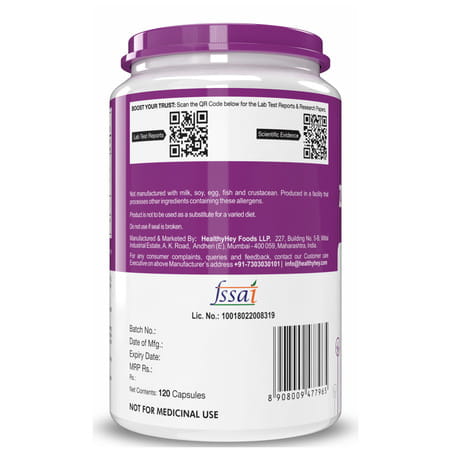 Healthyhey Nutrition Zinc Methionine + Copper Supports Immune-120 Veg Capsules
