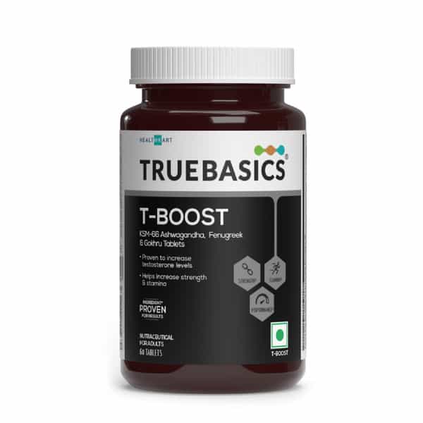 Truebasics T-Boost Testosterone Booster Supplement For Men (60 Tablets)