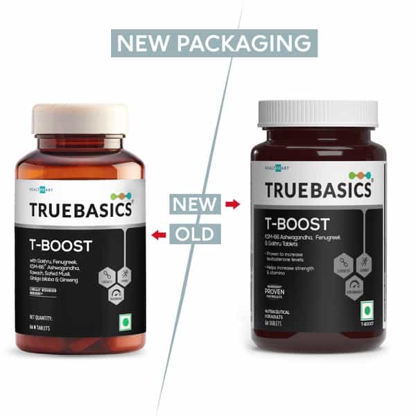 Truebasics T-Boost Testosterone Booster Supplement For Men (60 Tablets)