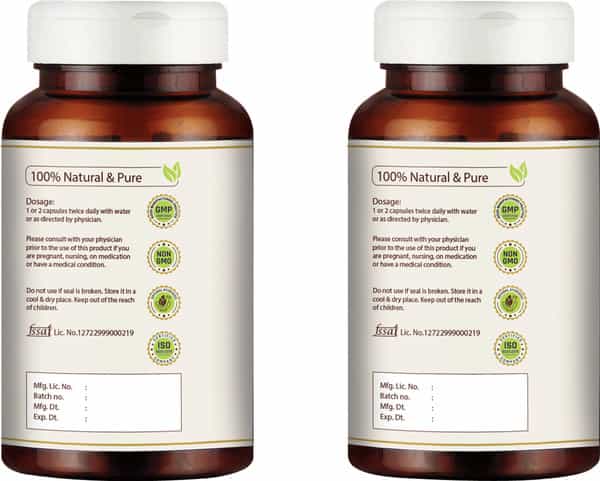 Vedikroots Shilajit 60 Capsules 450 Mg 100% Organic |For Metabolism And Immunity Boost (Pack Of 2)