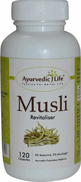 Ayurvedic Life Musli 120 Capsules - Pack Of 4