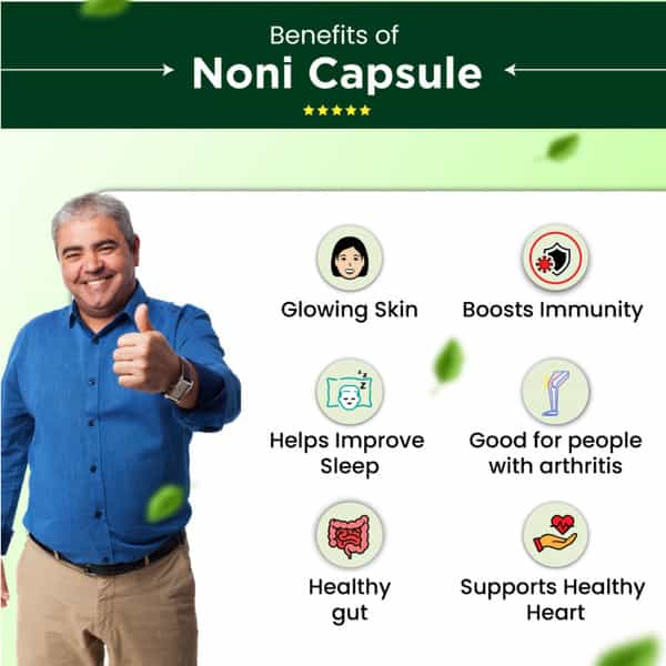 Cipzer Noni Capsule|Prevents Arthiritis|Improves Skin Quality(Pack Of 1)-60 Capsules