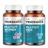 Truebasics Multivitamin For Women & Multivitamin For Men Combo | 30 Multivitamin Tablets Each
