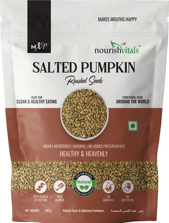 Nourishvitals Healthy Munching Golden Raisins Premium Quality Salted Pumpkin Roasted Seed 200gm Each