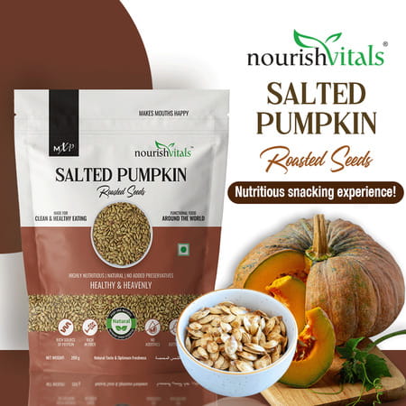 Nourishvitals Healthy Munching Golden Raisins Premium Quality Salted Pumpkin Roasted Seed 200gm Each