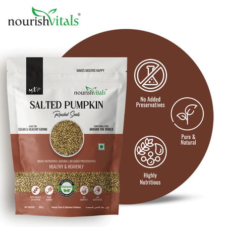 Nourishvitals Healthy Munching Golden Raisins Premium Quality Salted Pumpkin Roasted Seed 200gm Each