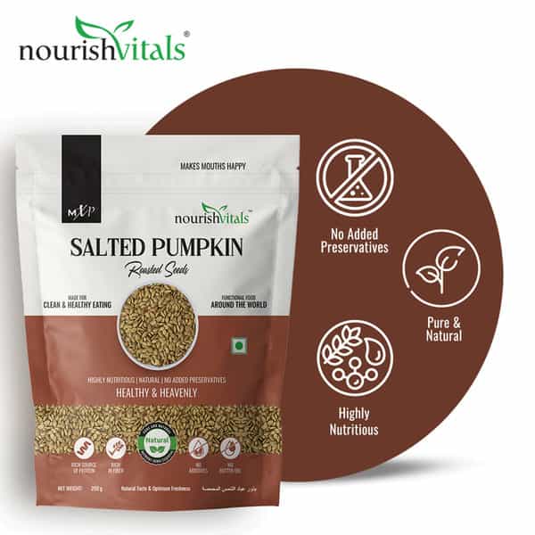 Nourishvitals Healthy Munching Golden Raisins Premium Quality Salted Pumpkin Roasted Seed 200Gm Each